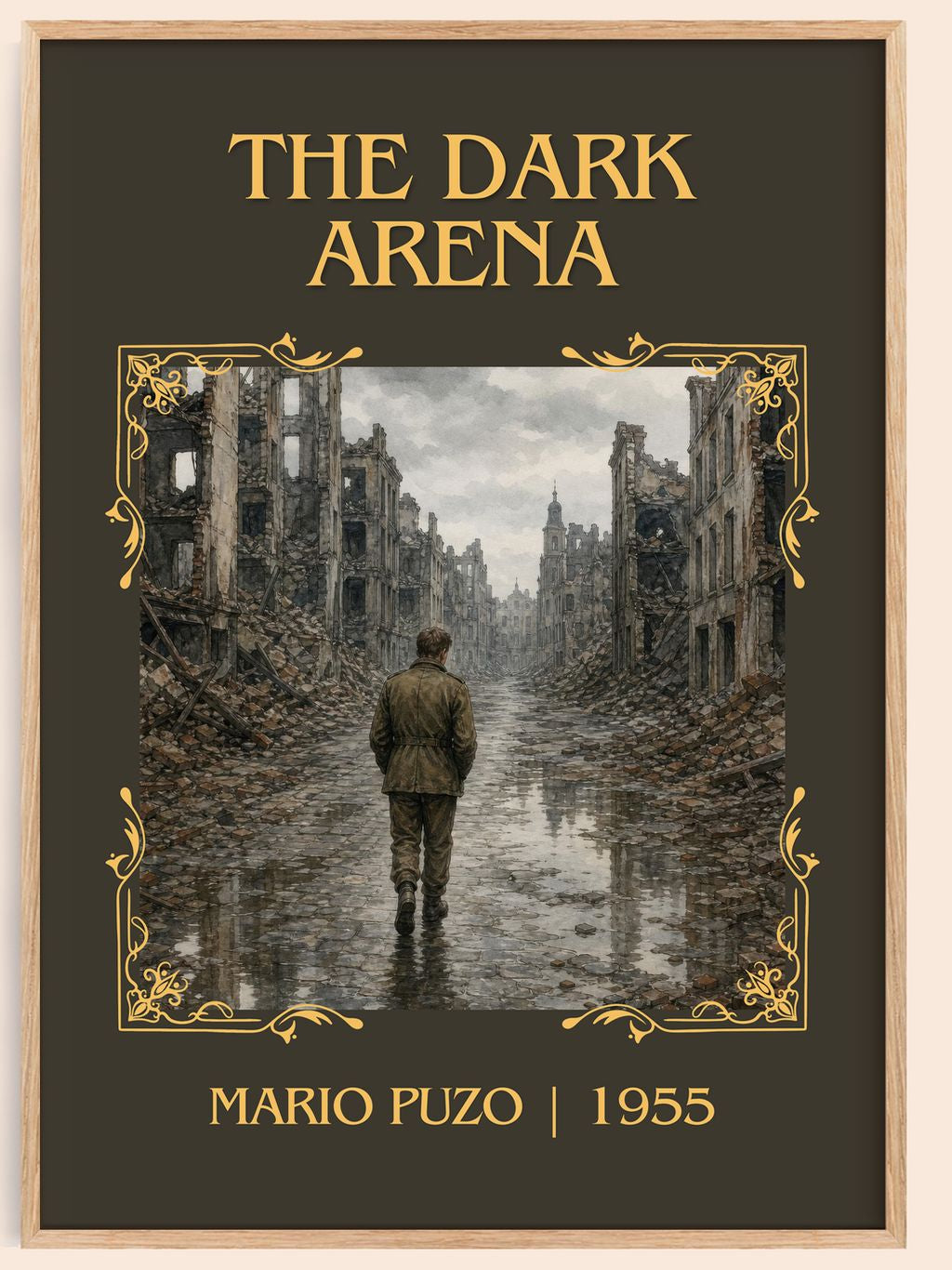 The Dark Arena Classic Book Art Print by Mario Puzo – book poster