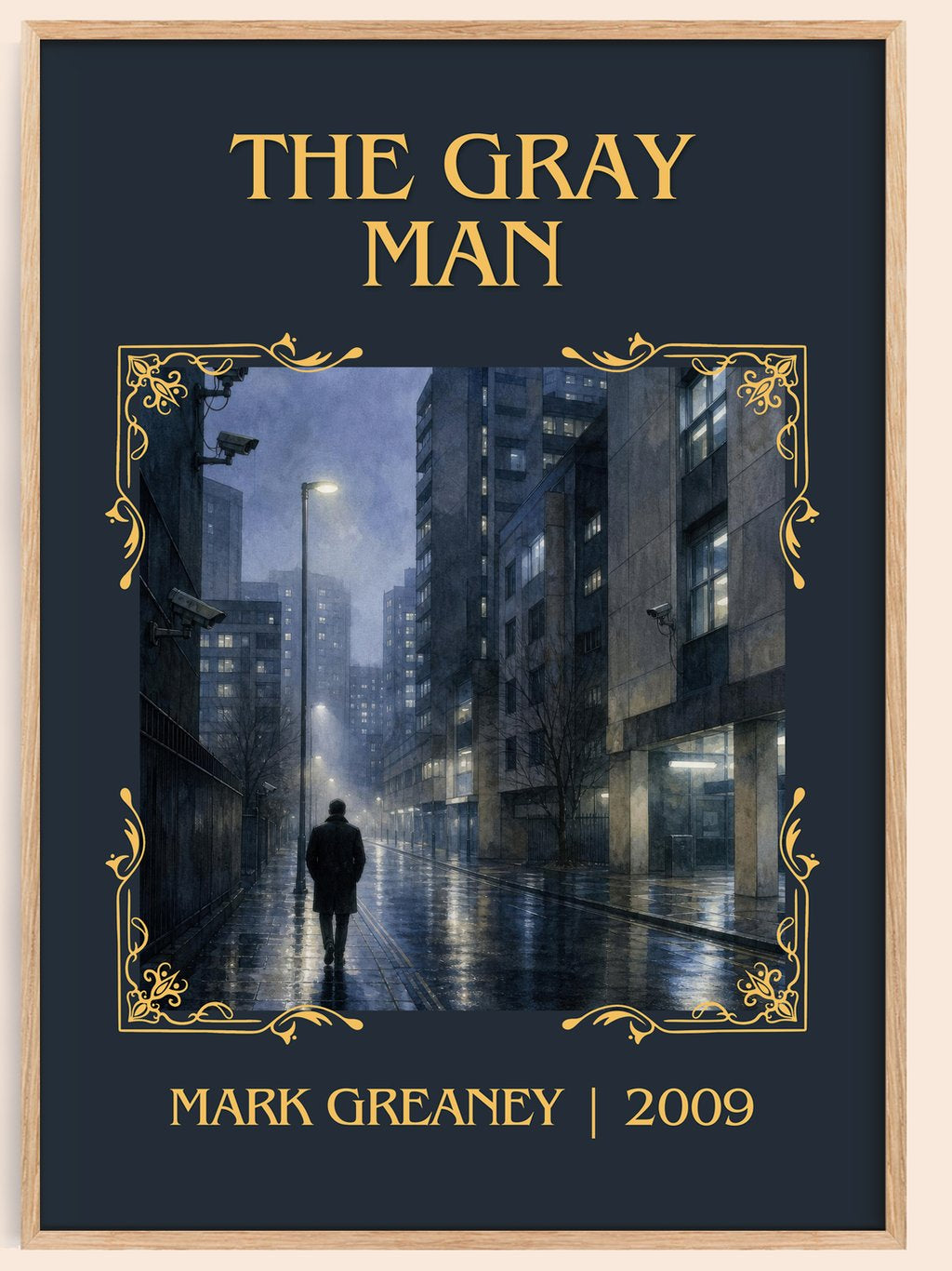 The Gray Man Classic Book Art Print by Mark Greaney – book poster