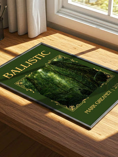 Ballistic Classic Book Art Print by Mark Greaney – print on a sunlit desk