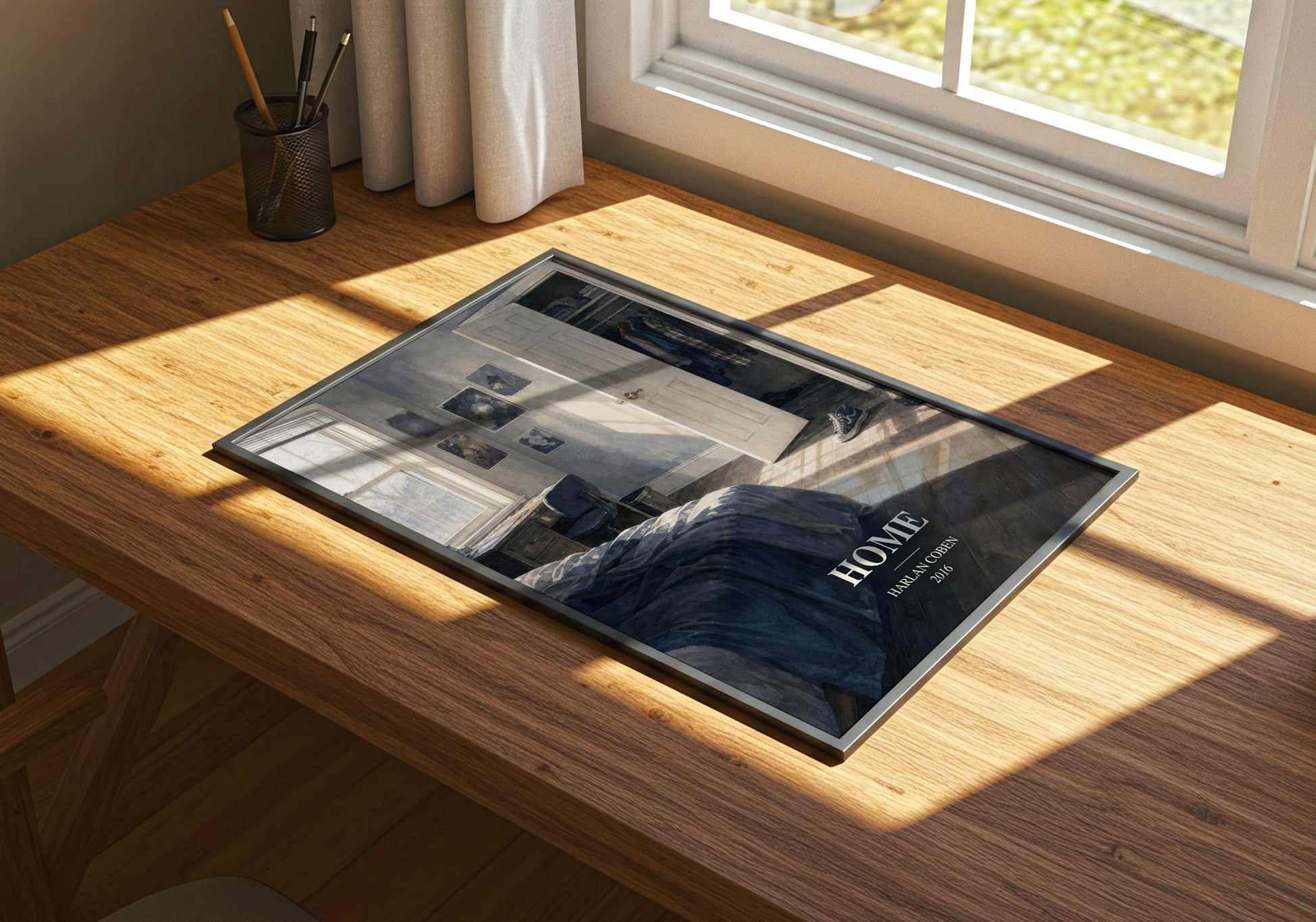 Home watercolour book poster framed on wall – thriller wall art