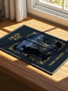 Dead Eye Classic Book Art Print by Mark Greaney – print on a sunlit desk