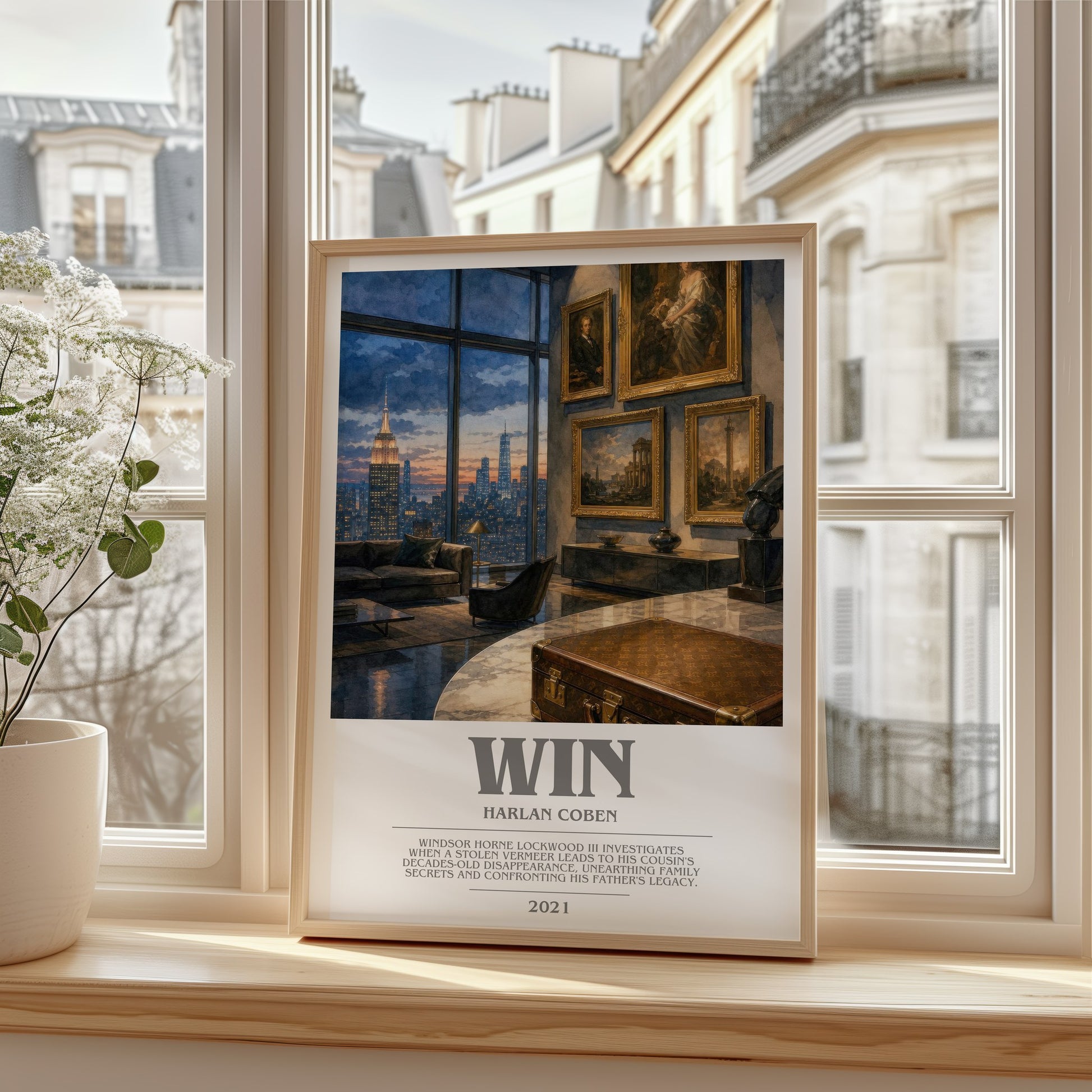 Win bookish poster colour and style options – Harlan Coben book art