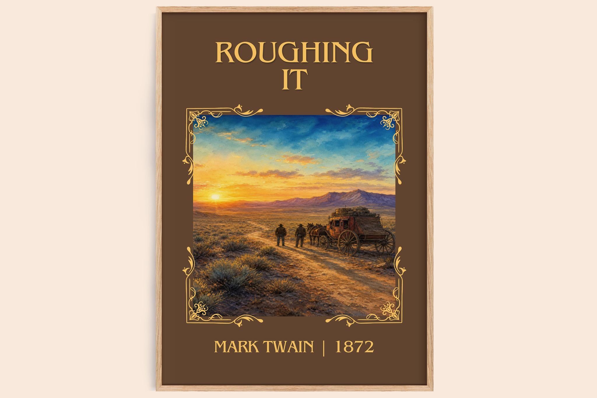 Roughing It Classic Book Art Print by Mark Twain