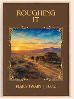Roughing It Classic Book Art Print by Mark Twain – book poster