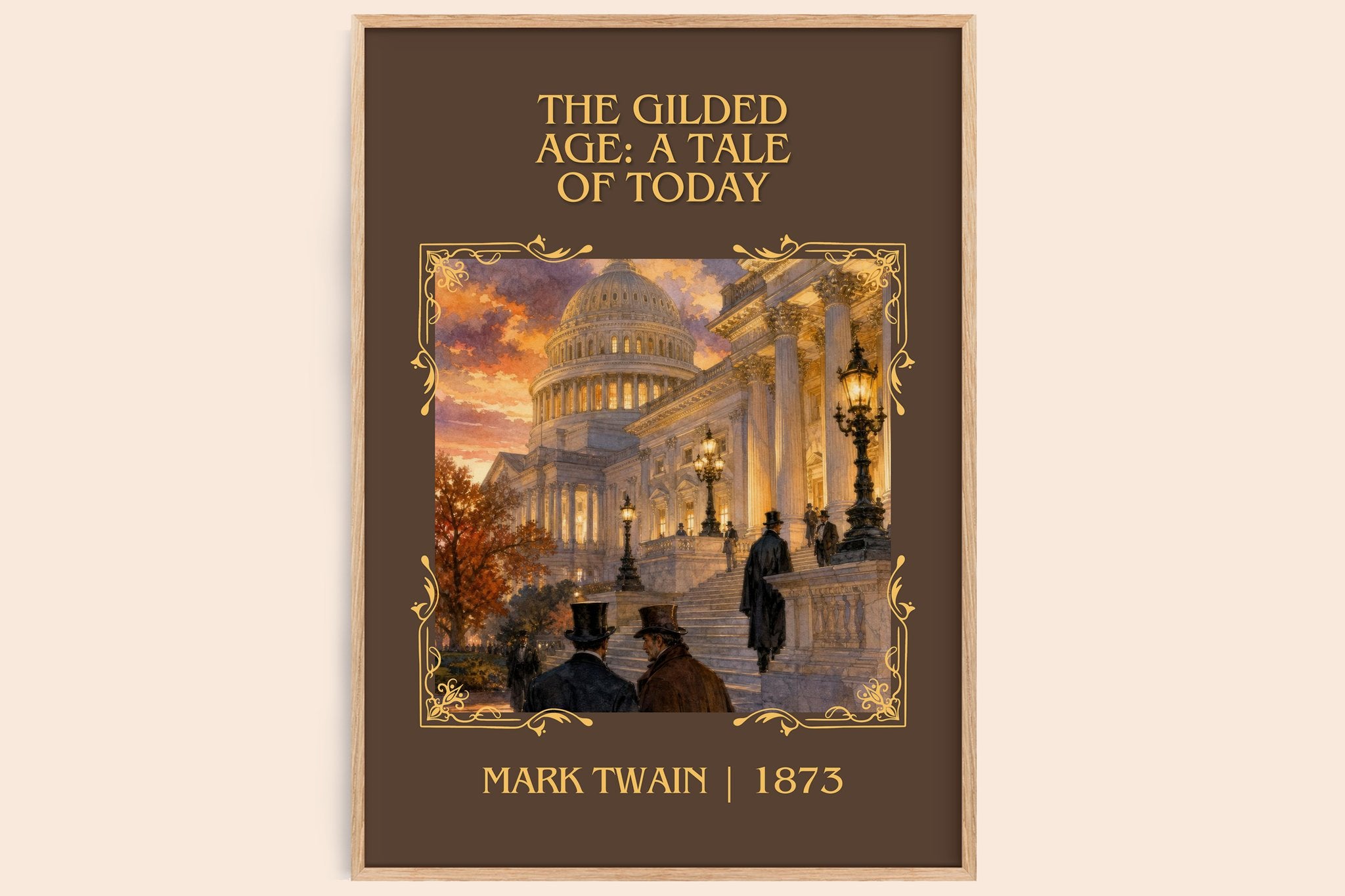 The Gilded Age: A Tale Of Today Classic Book Art Print by Mark Twain