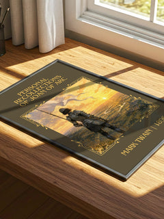 Personal Recollections Of Joan Of Arc Classic Book Art Print by Mark Twain – print on a sunlit desk