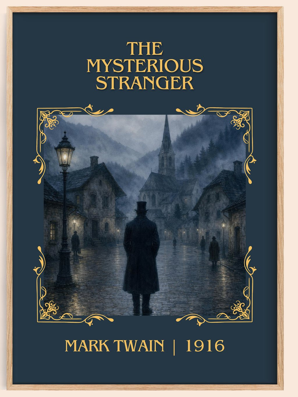 The Mysterious Stranger Classic Book Art Print by Mark Twain – book poster