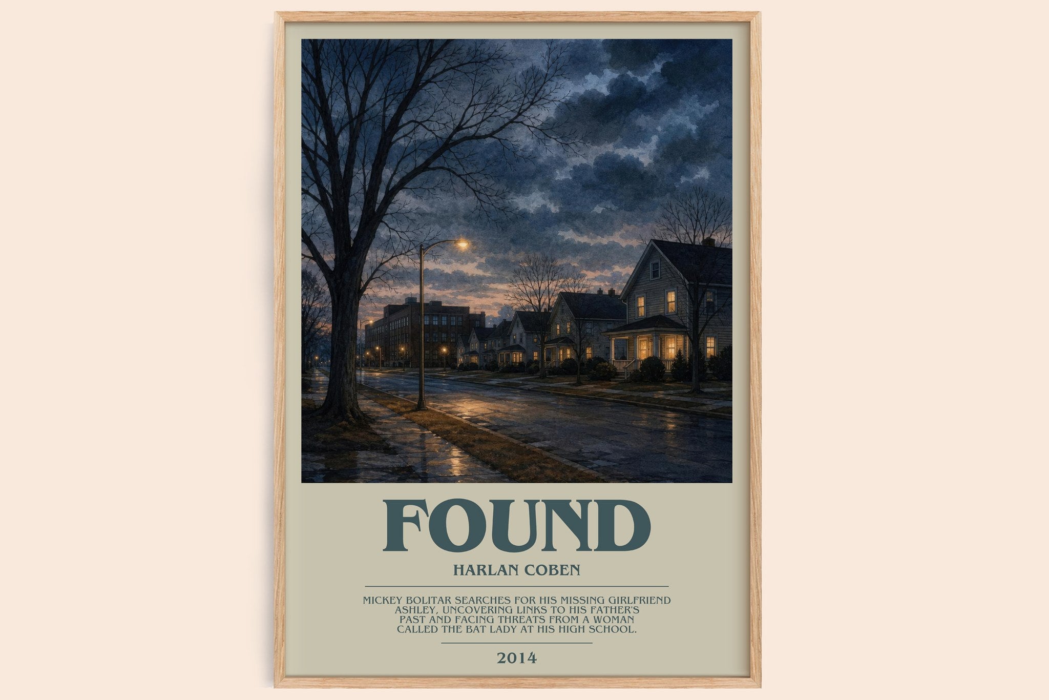 Found Bookish Wall Art by Harlan Coben