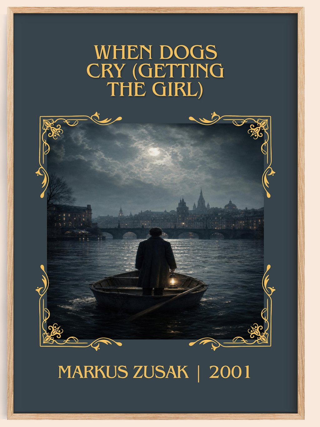 When Dogs Cry (Getting The Girl) Classic Book Art Print by M. Zusak – book poster