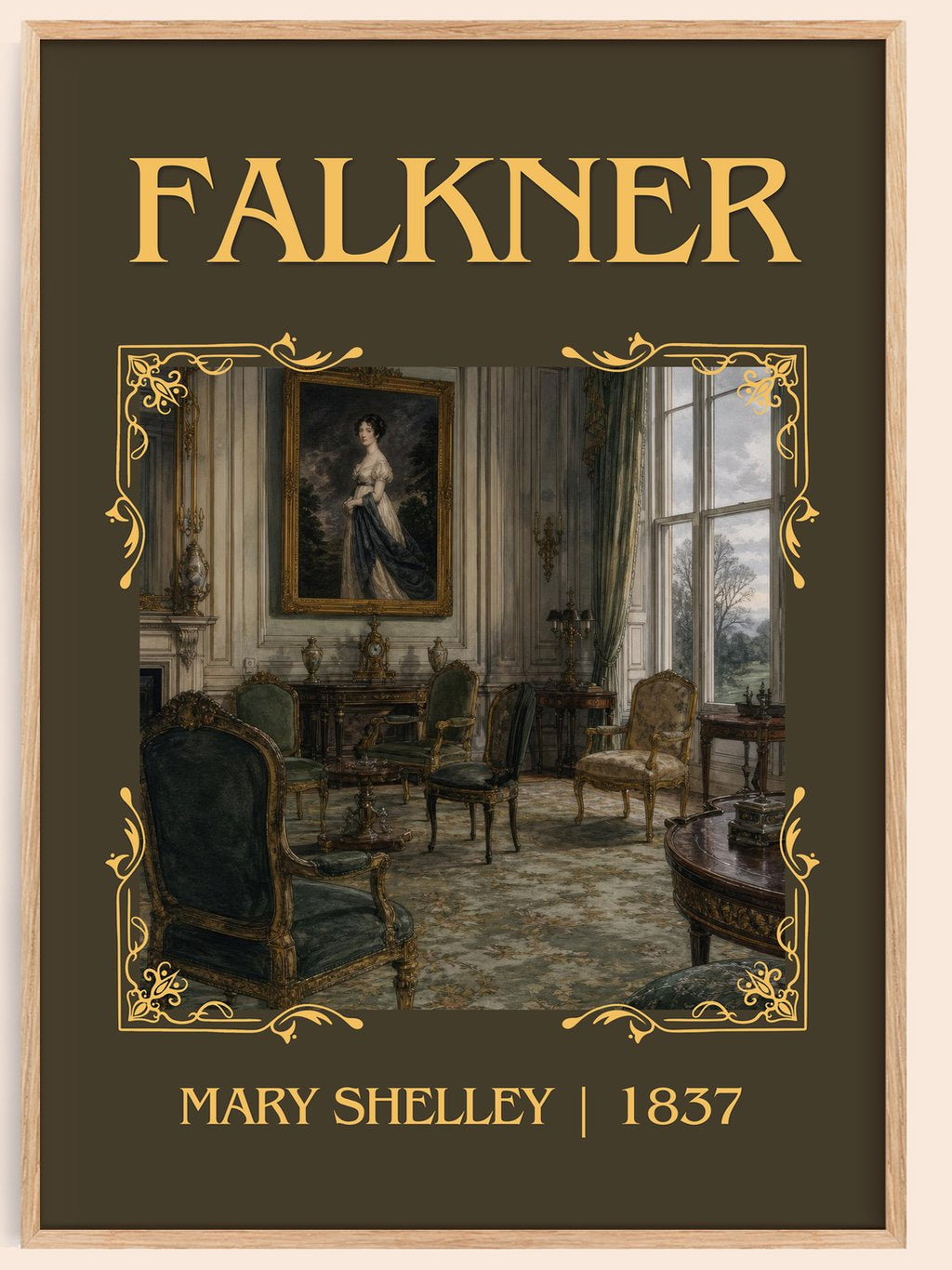 Falkner Classic Book Art Print by Mary Shelley – book poster