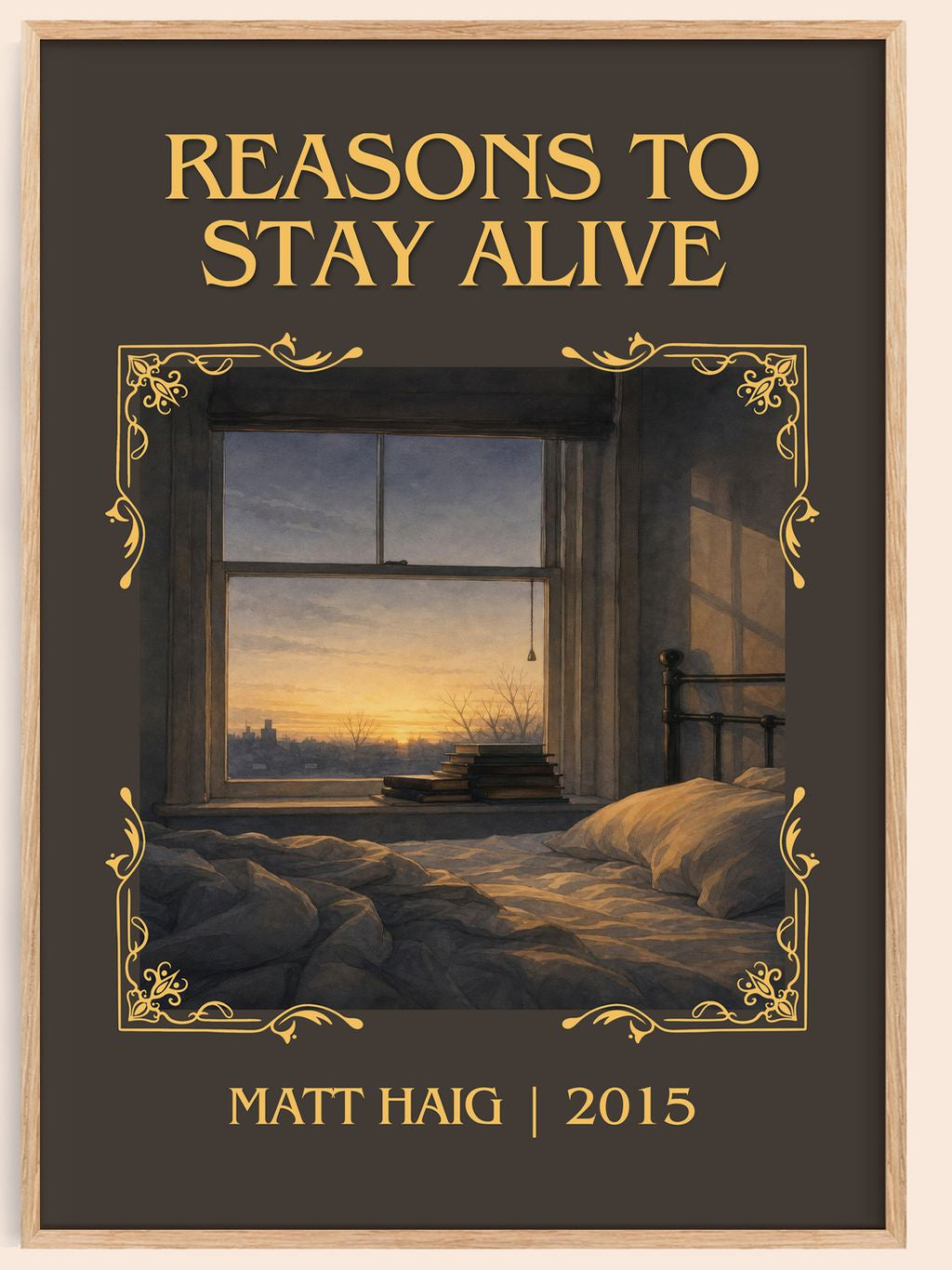 Reasons To Stay Alive Classic Book Art Print by Matt Haig – book poster