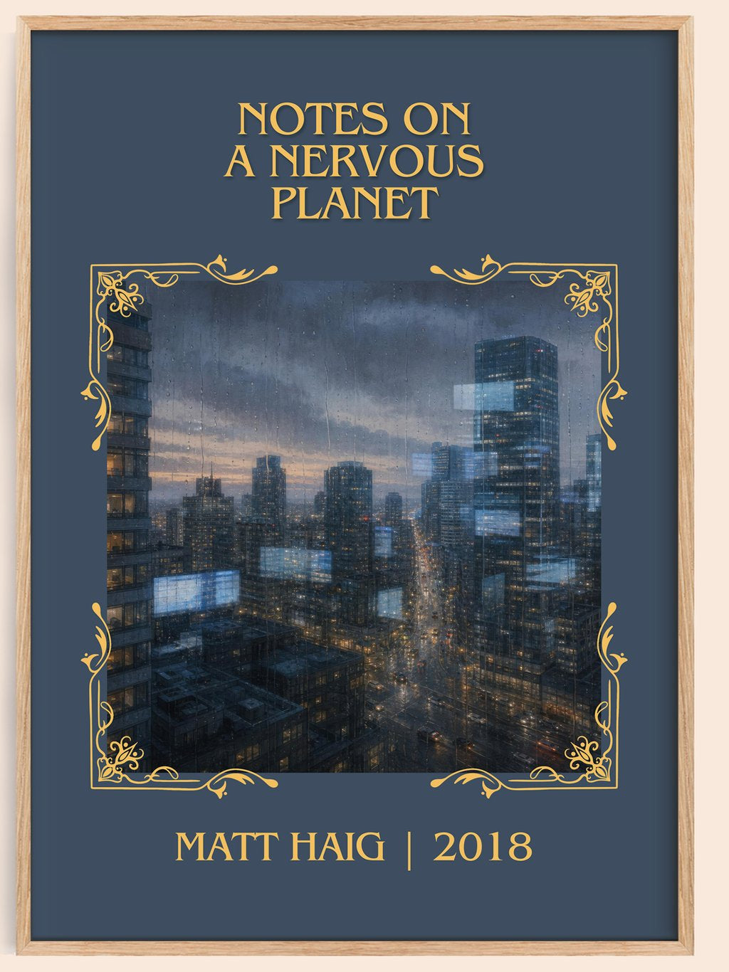 Notes On A Nervous Planet Classic Book Art Print by Matt Haig – book poster