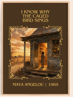 I Know Why The Caged Bird Sings Classic Book Art Print by Maya Angelou – book poster
