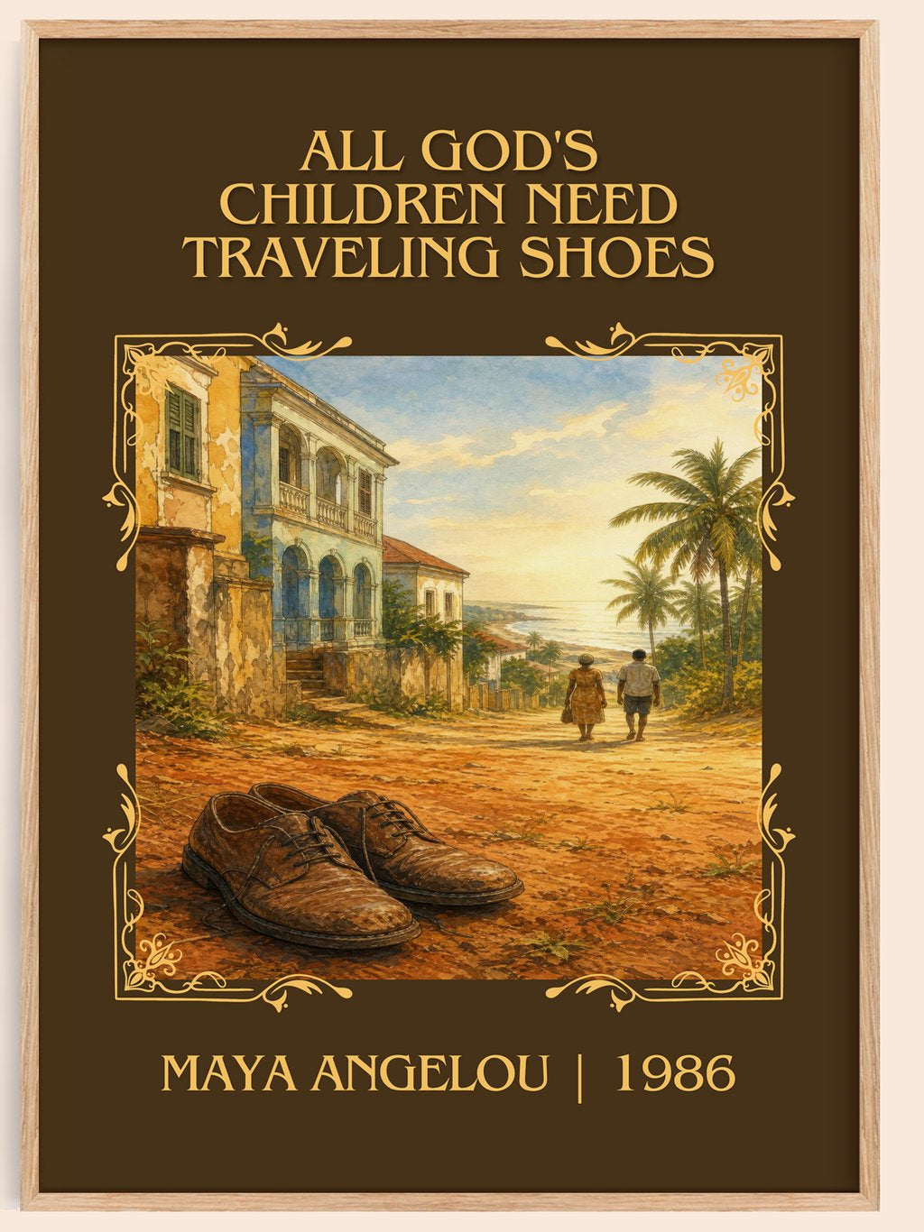 All God's Children Need Traveling Shoes Classic Book Art Print by Maya Angelou – book poster