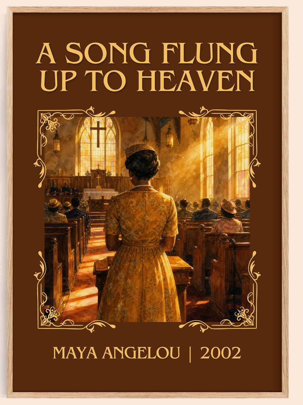 A Song Flung Up To Heaven Classic Book Art Print by Maya Angelou – book poster
