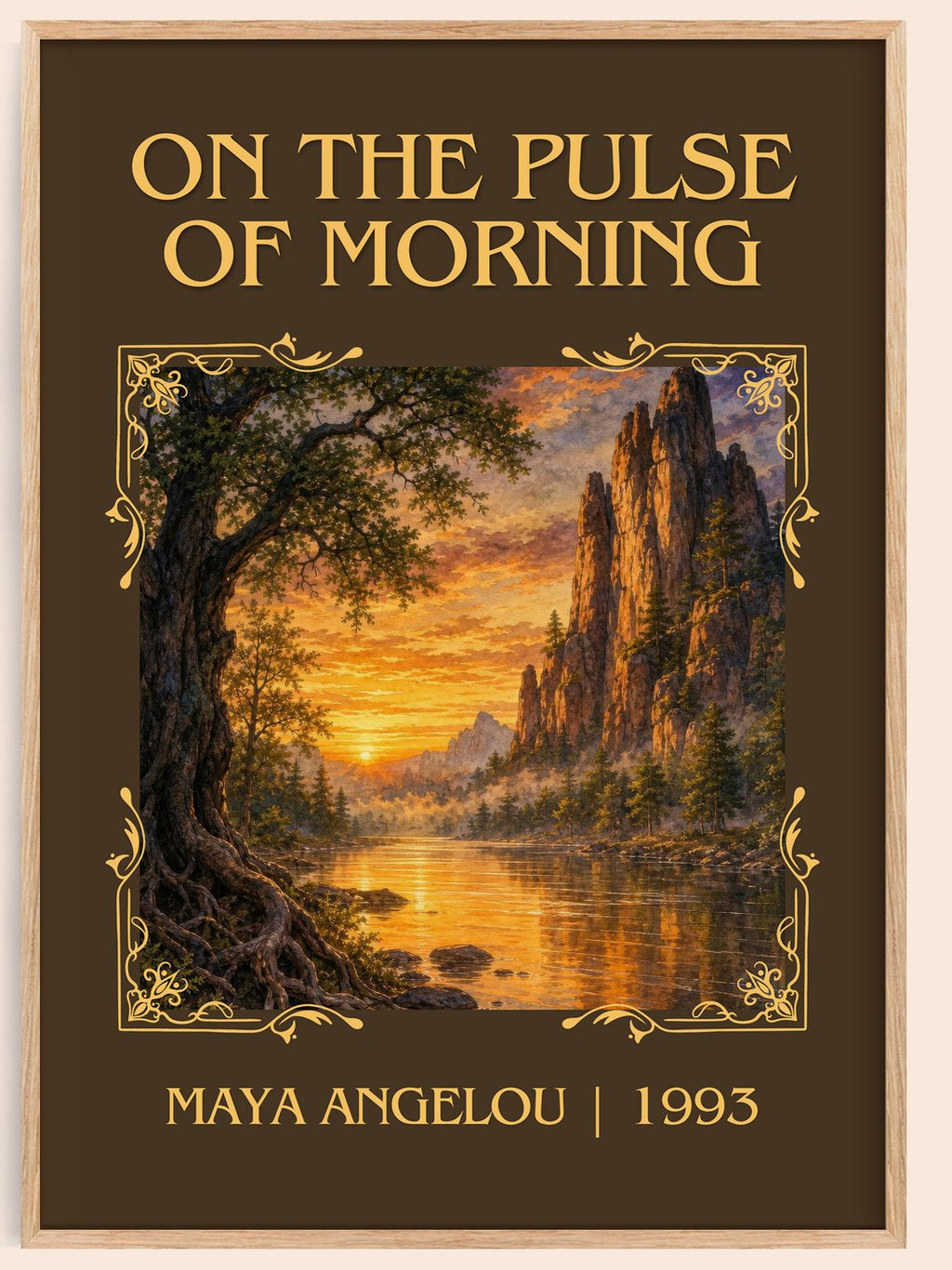 On The Pulse Of Morning Classic Book Art Print by Maya Angelou – book poster