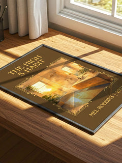 The High 5 Habit Classic Book Art Print by Mel Robbins – print on a sunlit desk