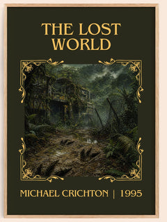The Lost World Classic Book Art Print by Michael Crichton – book poster