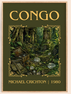Congo Classic Book Art Print by Michael Crichton – book poster