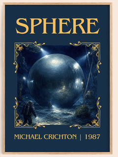 Sphere Classic Book Art Print by Michael Crichton – book poster