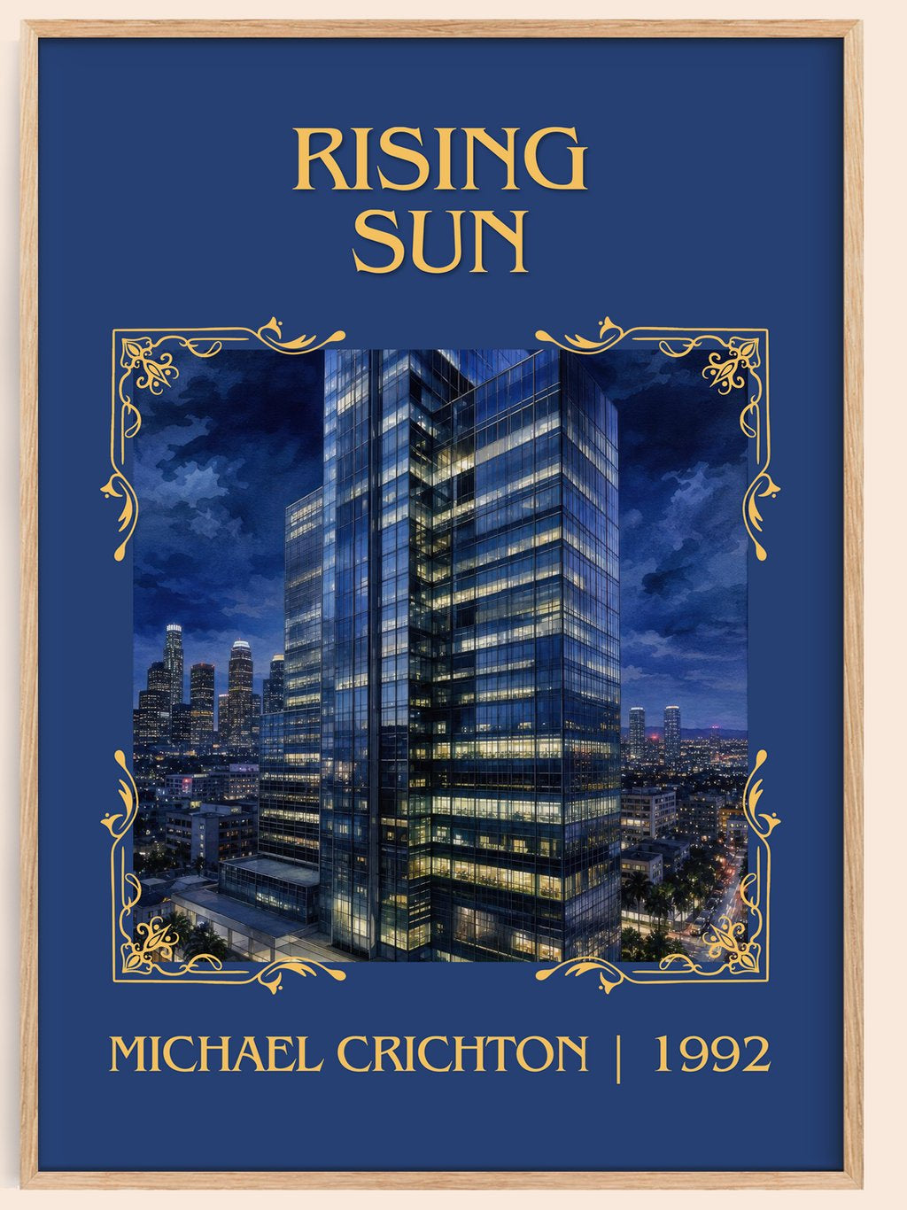 Rising Sun Classic Book Art Print by Michael Crichton – book poster