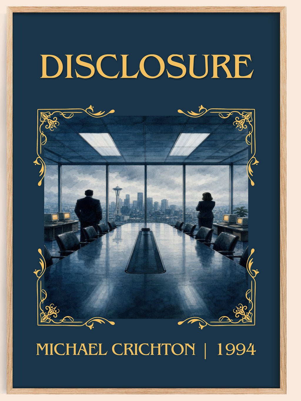 Disclosure Classic Book Art Print by Michael Crichton – book poster