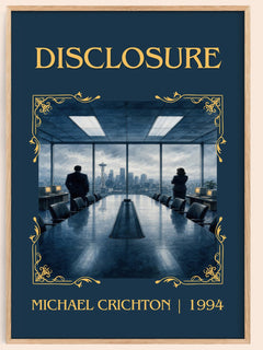 Disclosure Classic Book Art Print by Michael Crichton – book poster
