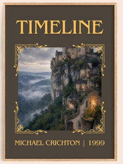 Timeline Classic Book Art Print by Michael Crichton – book poster