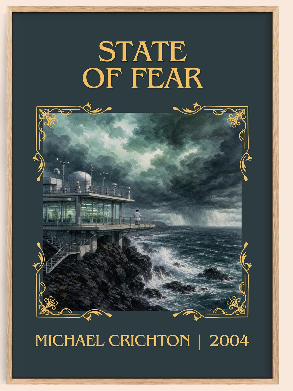 State Of Fear Classic Book Art Print by Michael Crichton – book poster
