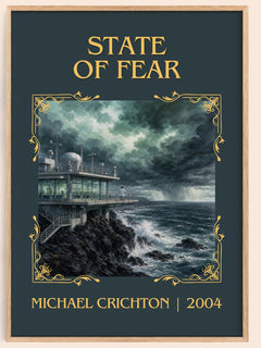 State Of Fear Classic Book Art Print by Michael Crichton – book poster