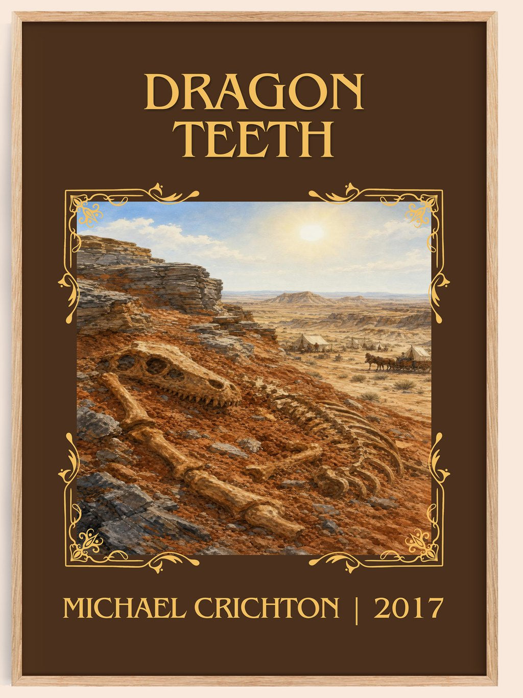 Dragon Teeth Classic Book Art Print by Michael Crichton – book poster
