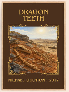 Dragon Teeth Classic Book Art Print by Michael Crichton – book poster