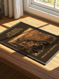 Siege Of Numantia (La Numancia) Classic Book Art Print by M. Cervantes – print on a sunlit desk
