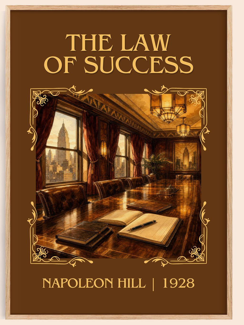 The Law Of Success Classic Book Art Print by Napoleon Hill – book poster