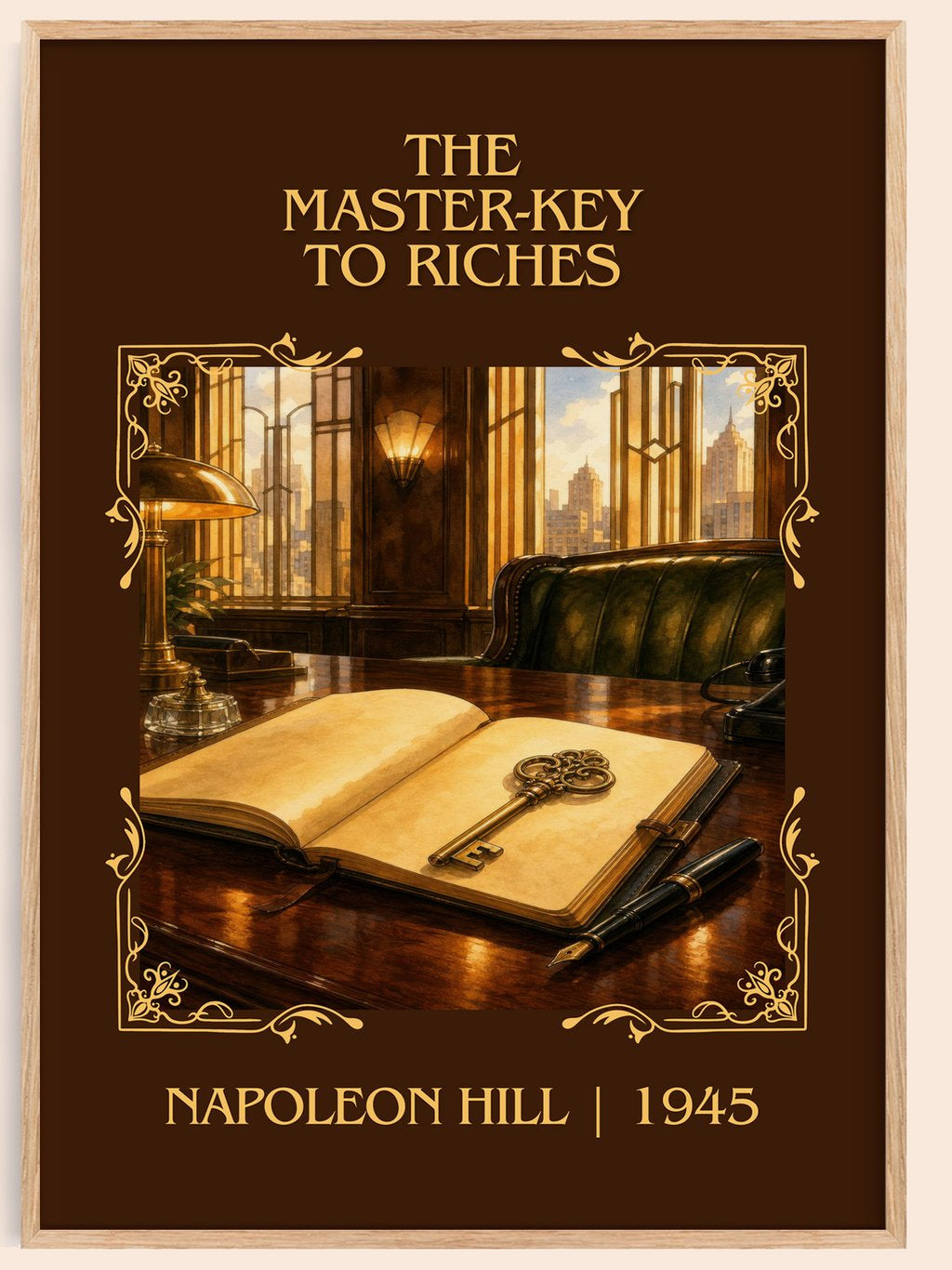 The Master-Key To Riches Classic Book Art Print by Napoleon Hill – book poster