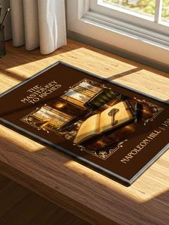 The Master-Key To Riches Classic Book Art Print by Napoleon Hill – print on a sunlit desk