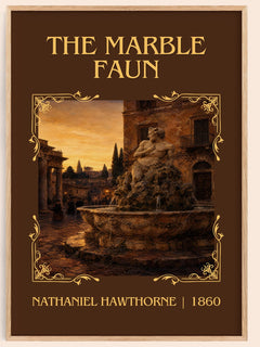 The Marble Faun Classic Book Art Print by Nathaniel Hawthorne – book poster