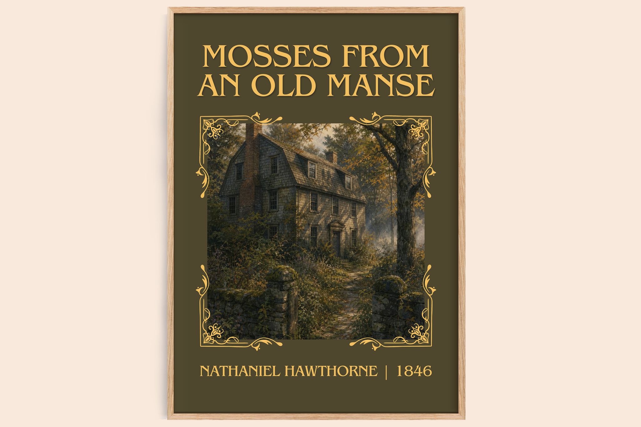 Mosses From An Old Manse Classic Book Art Print by Nathaniel Hawthorne