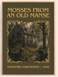 Mosses From An Old Manse Classic Book Art Print by Nathaniel Hawthorne – book poster