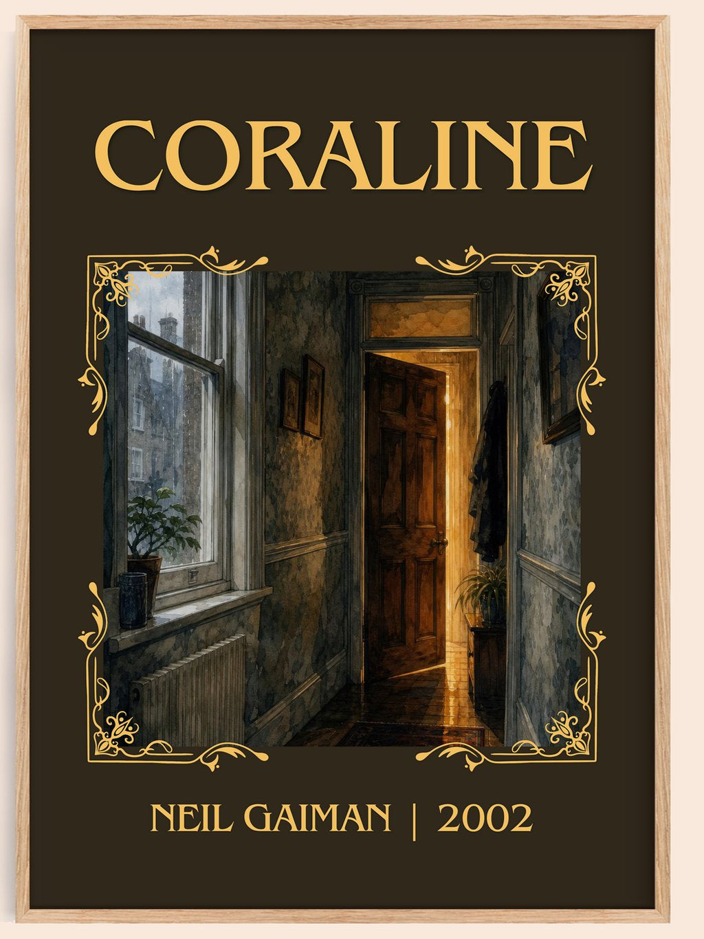 Coraline Classic Book Art Print by Neil Gaiman – book poster
