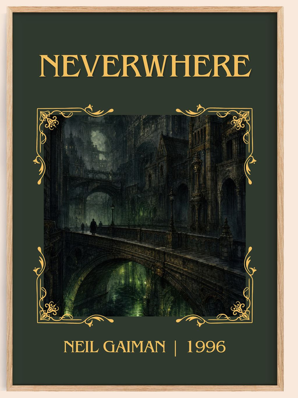 Neverwhere Classic Book Art Print by Neil Gaiman – book poster