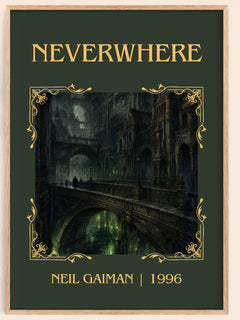 Neverwhere Classic Book Art Print by Neil Gaiman – book poster