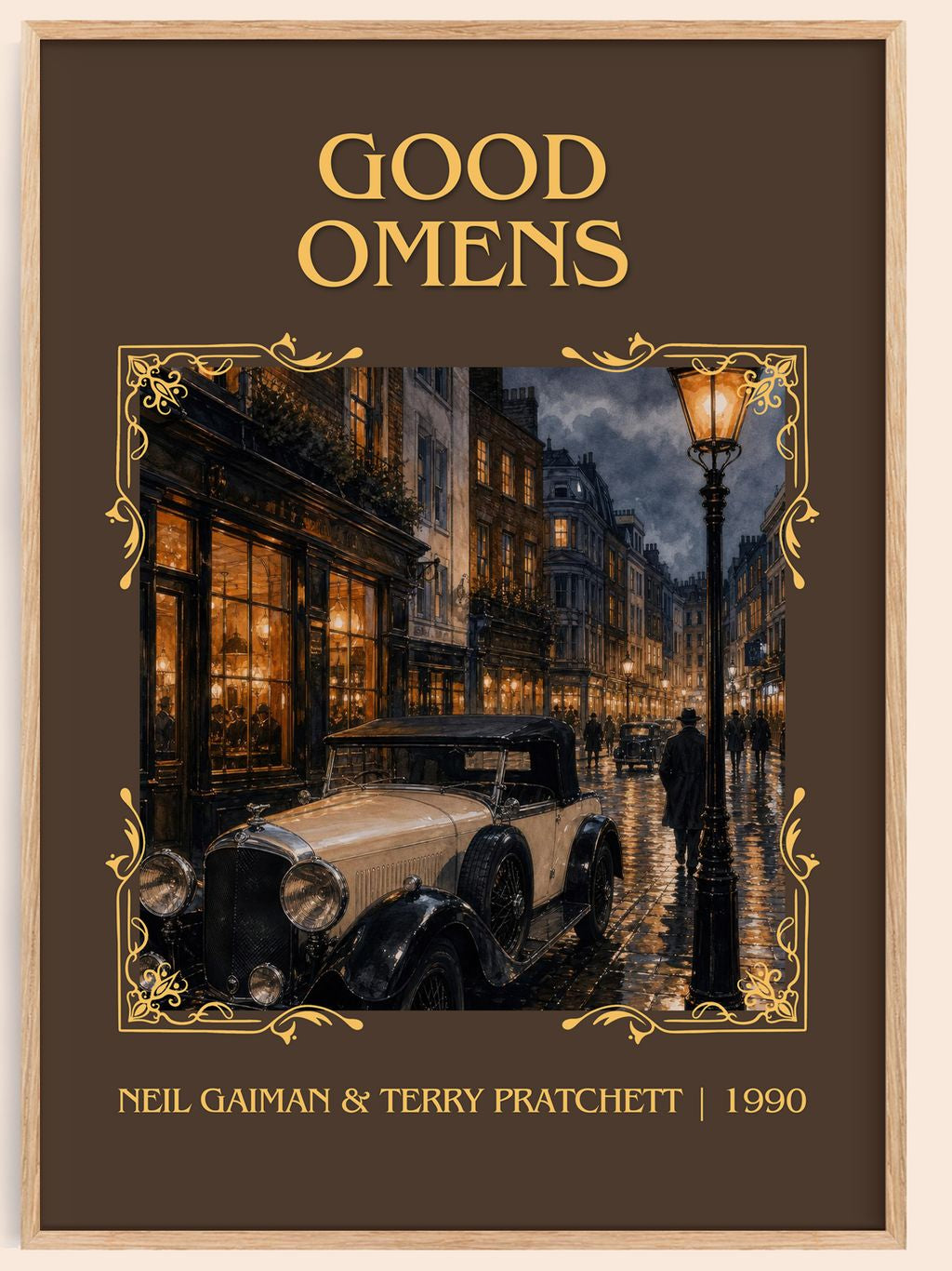 Good Omens Classic Book Art Print by Neil Gaiman & Terry Pratchett – book poster