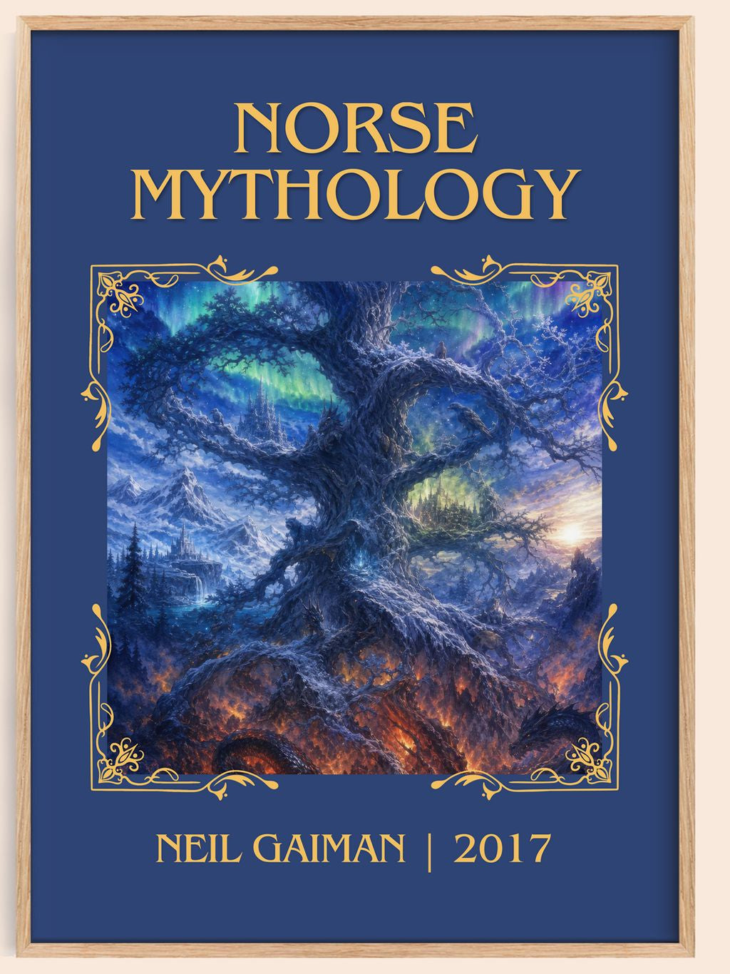 Norse Mythology Classic Book Art Print by Neil Gaiman – book poster