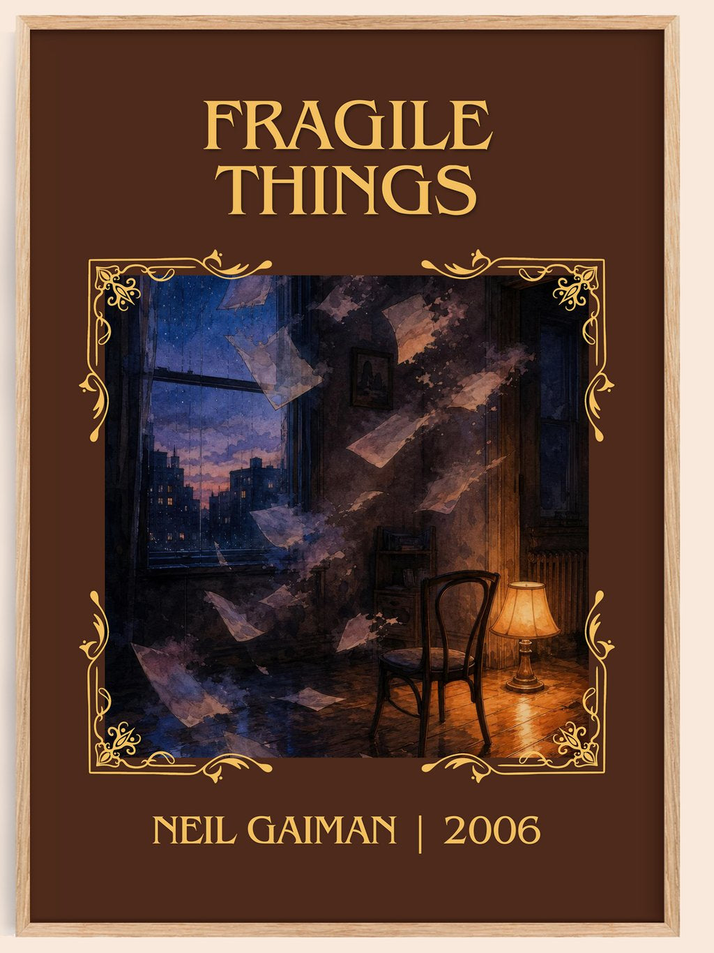Fragile Things Classic Book Art Print by Neil Gaiman – book poster