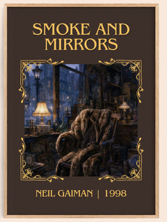 Smoke And Mirrors Classic Book Art Print by Neil Gaiman – book poster