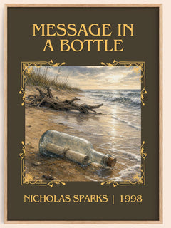Message In A Bottle Classic Book Art Print by Nicholas Sparks – book poster