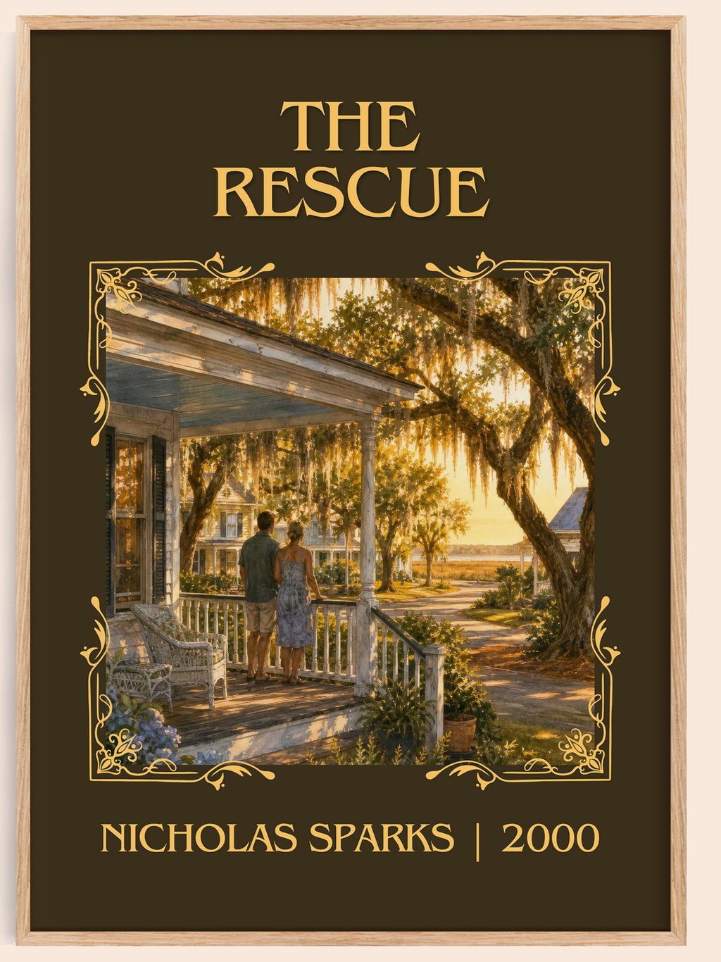 The Rescue Classic Book Art Print by Nicholas Sparks – book poster
