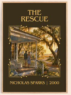 The Rescue Classic Book Art Print by Nicholas Sparks – book poster