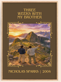 Three Weeks With My Brother Classic Book Art Print by Nicholas Sparks – book poster